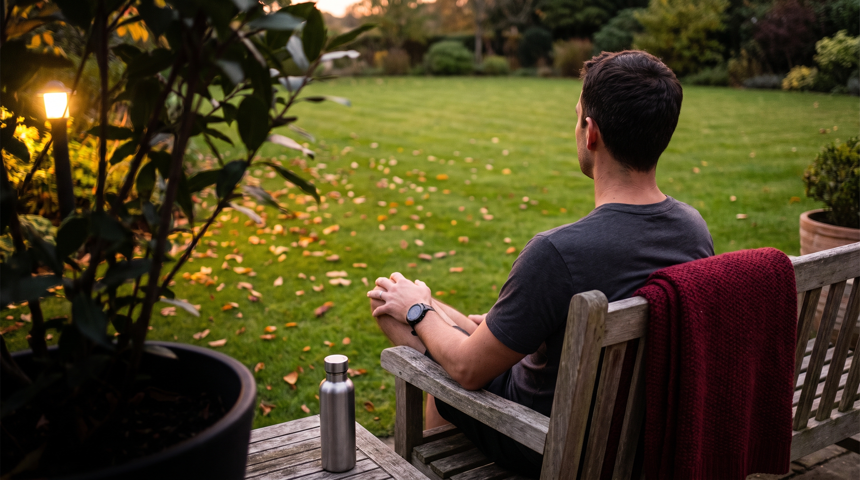 man relaxing at home following a kegel exercise routine