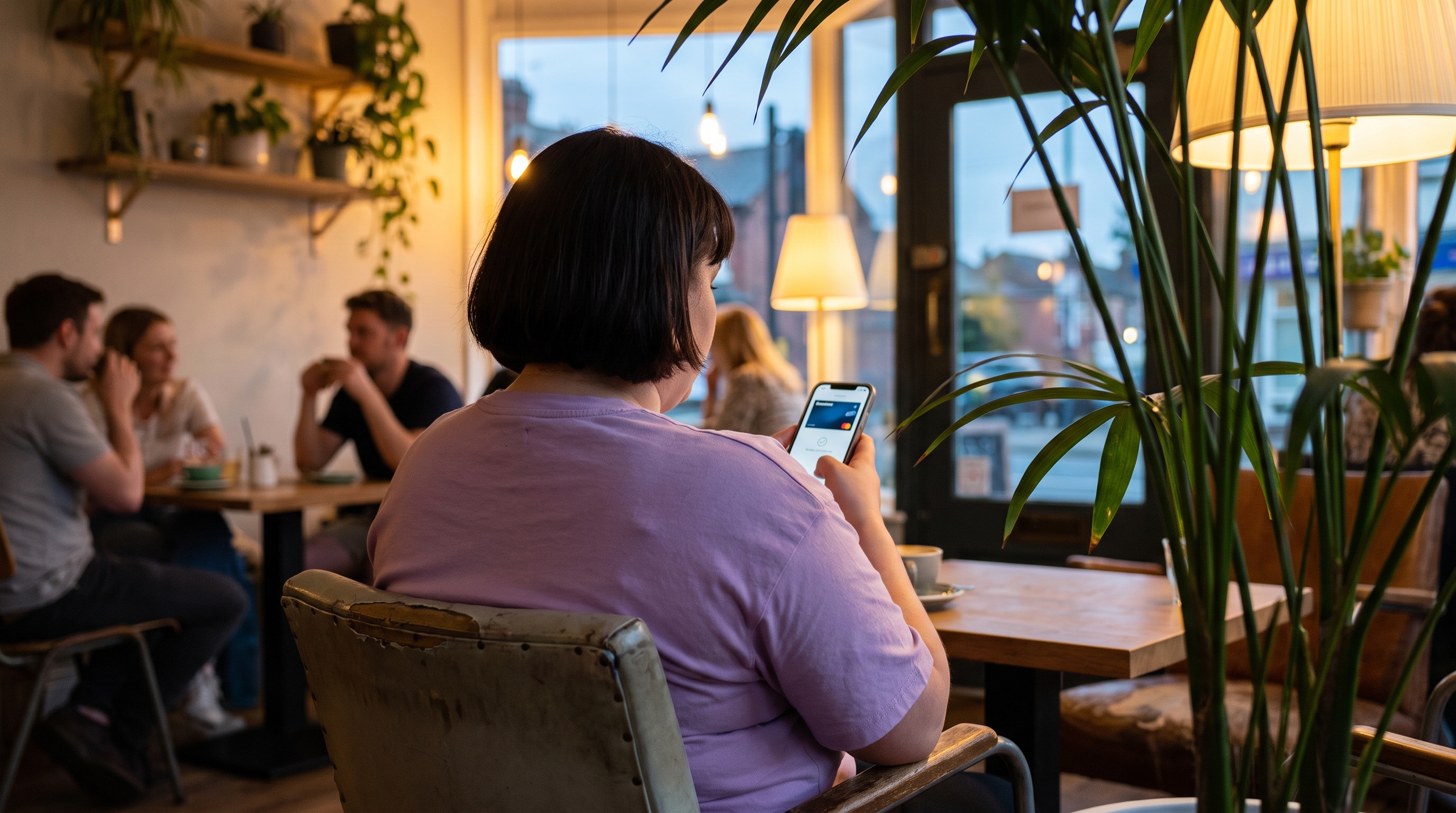 Person checking a payment confirmation email on a phone