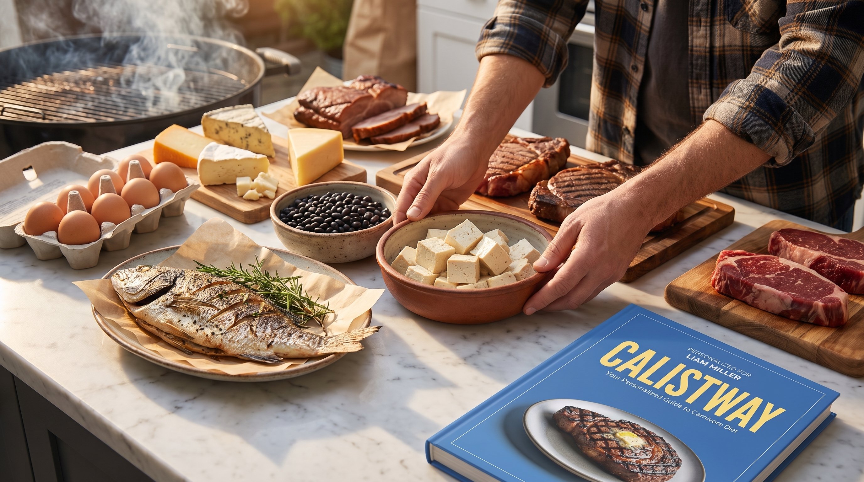 assorted protein foods on table