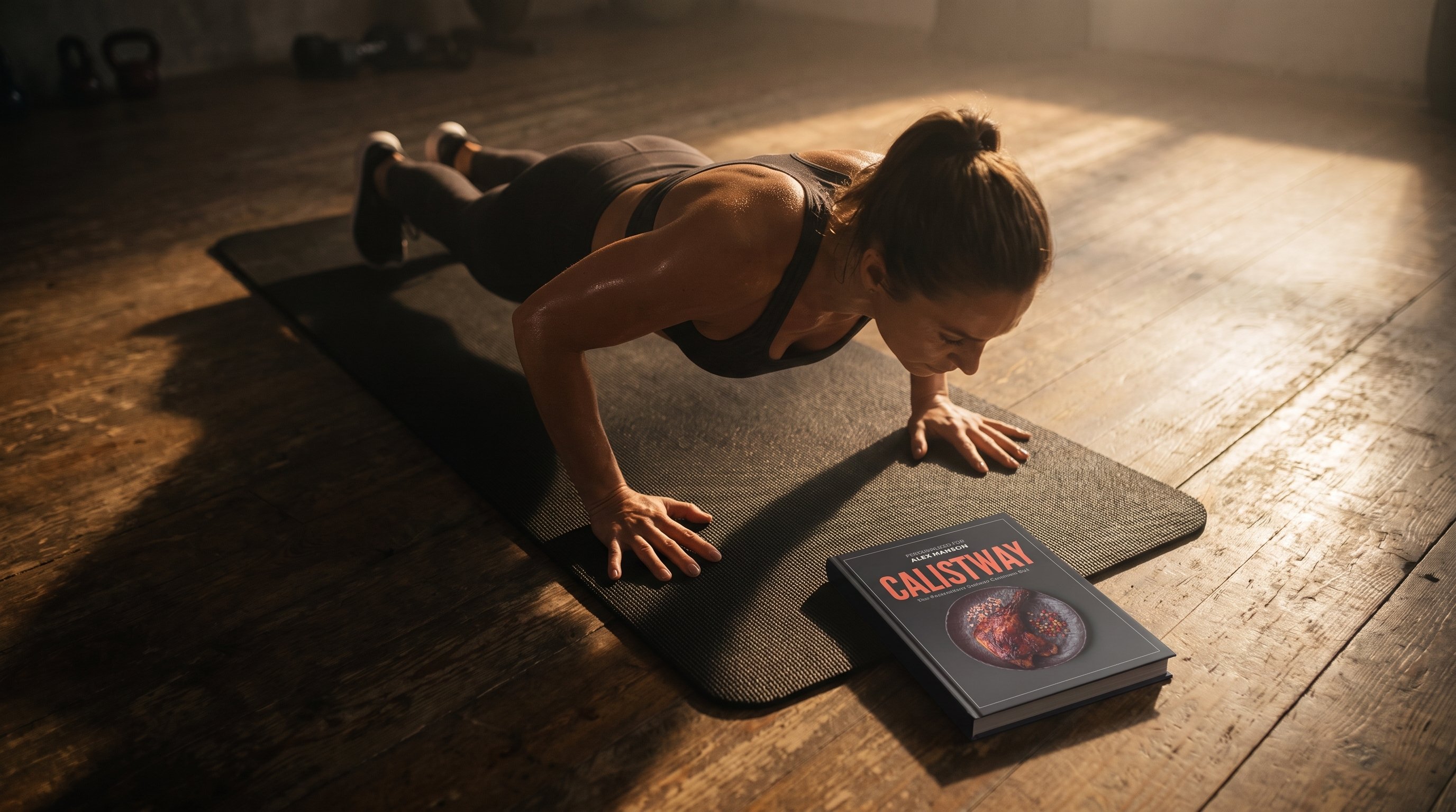 woman stretching on living room floor