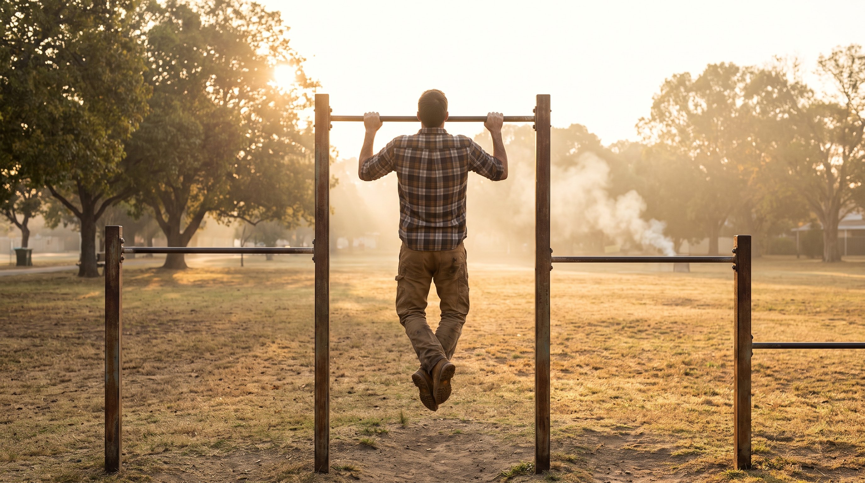 person doing push ups at home