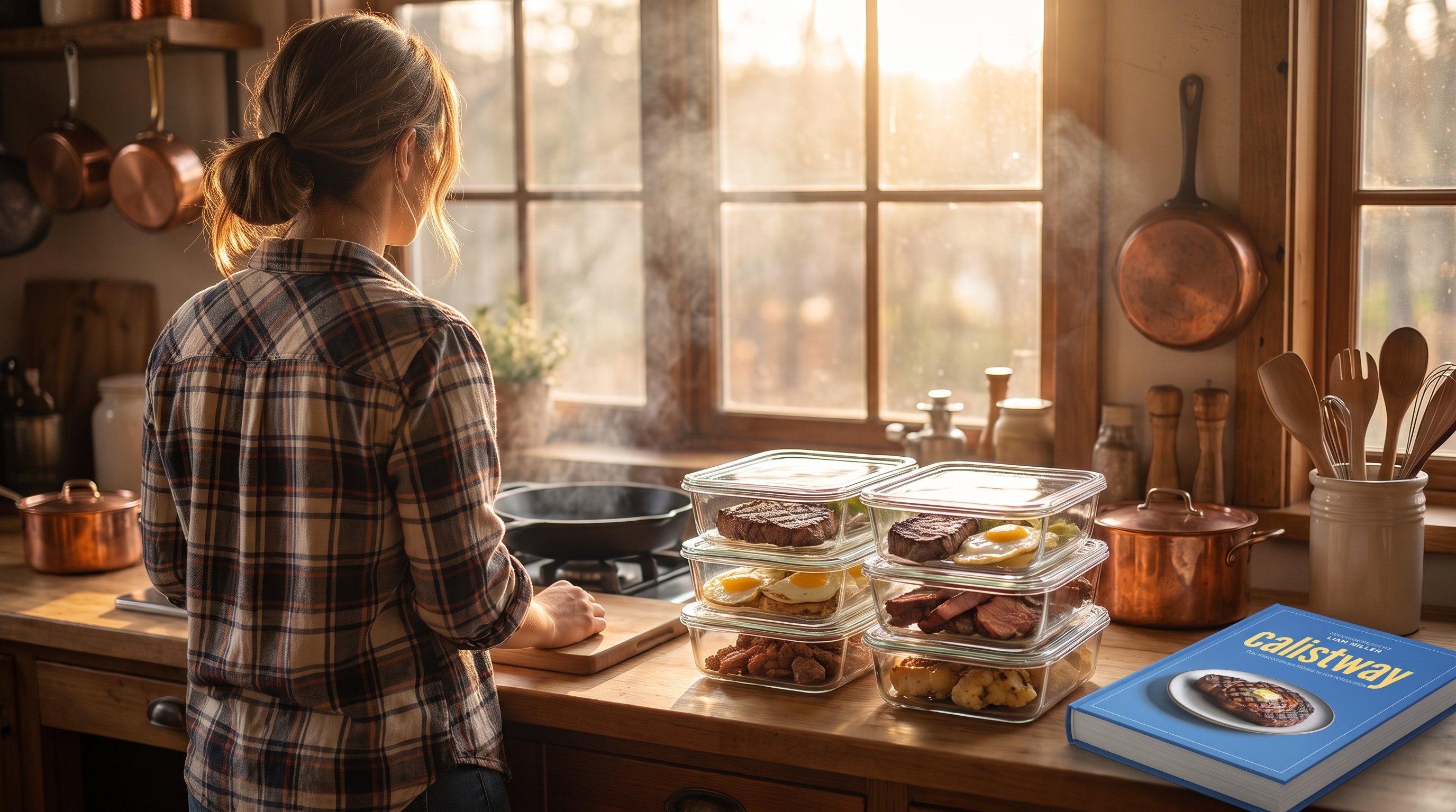 grilled chicken and vegetables in glass containers