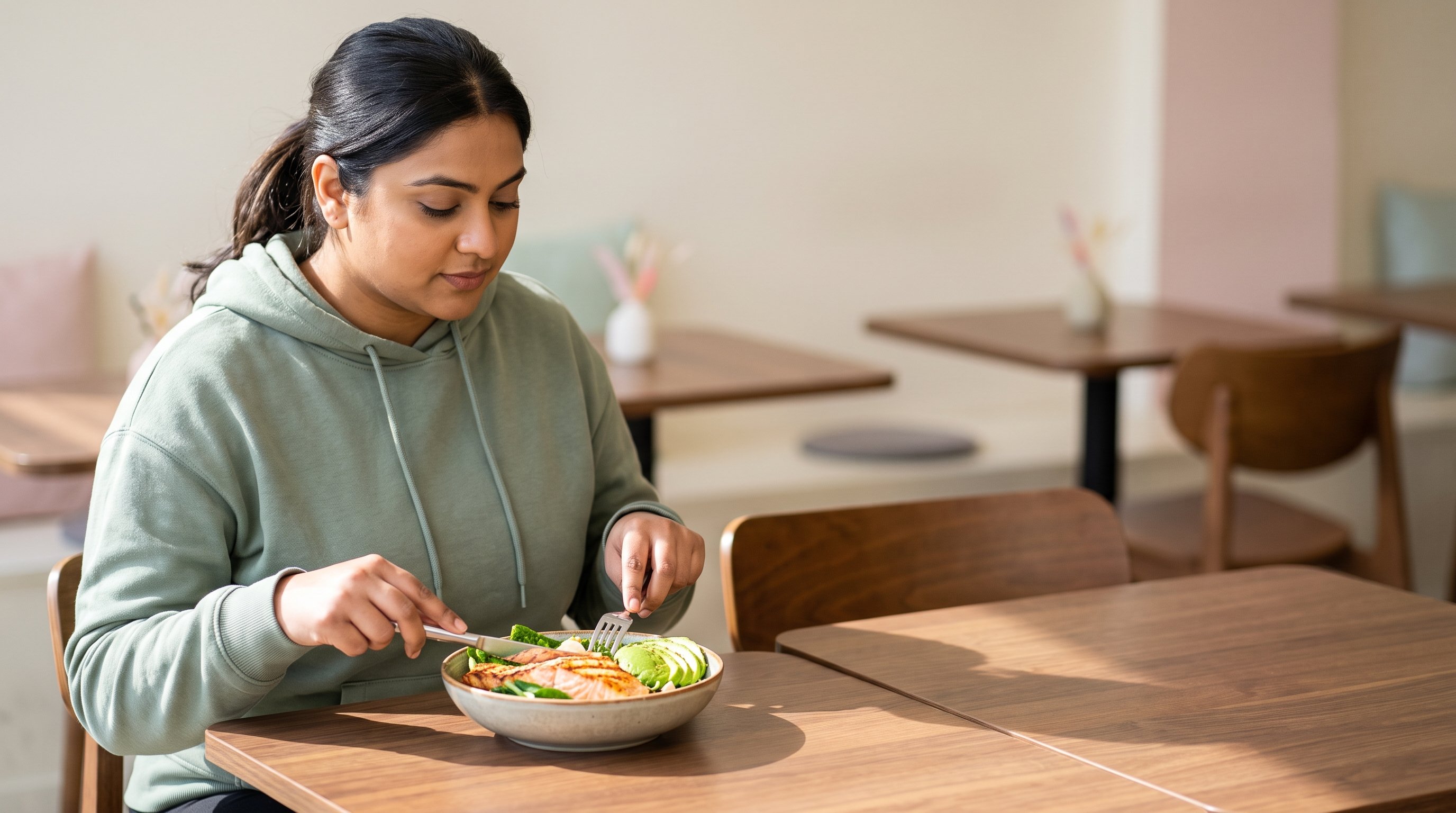 Two things are going on whenever a food swap is said to help with steady cortisol patterns - how fast a meal digests, and how much it st