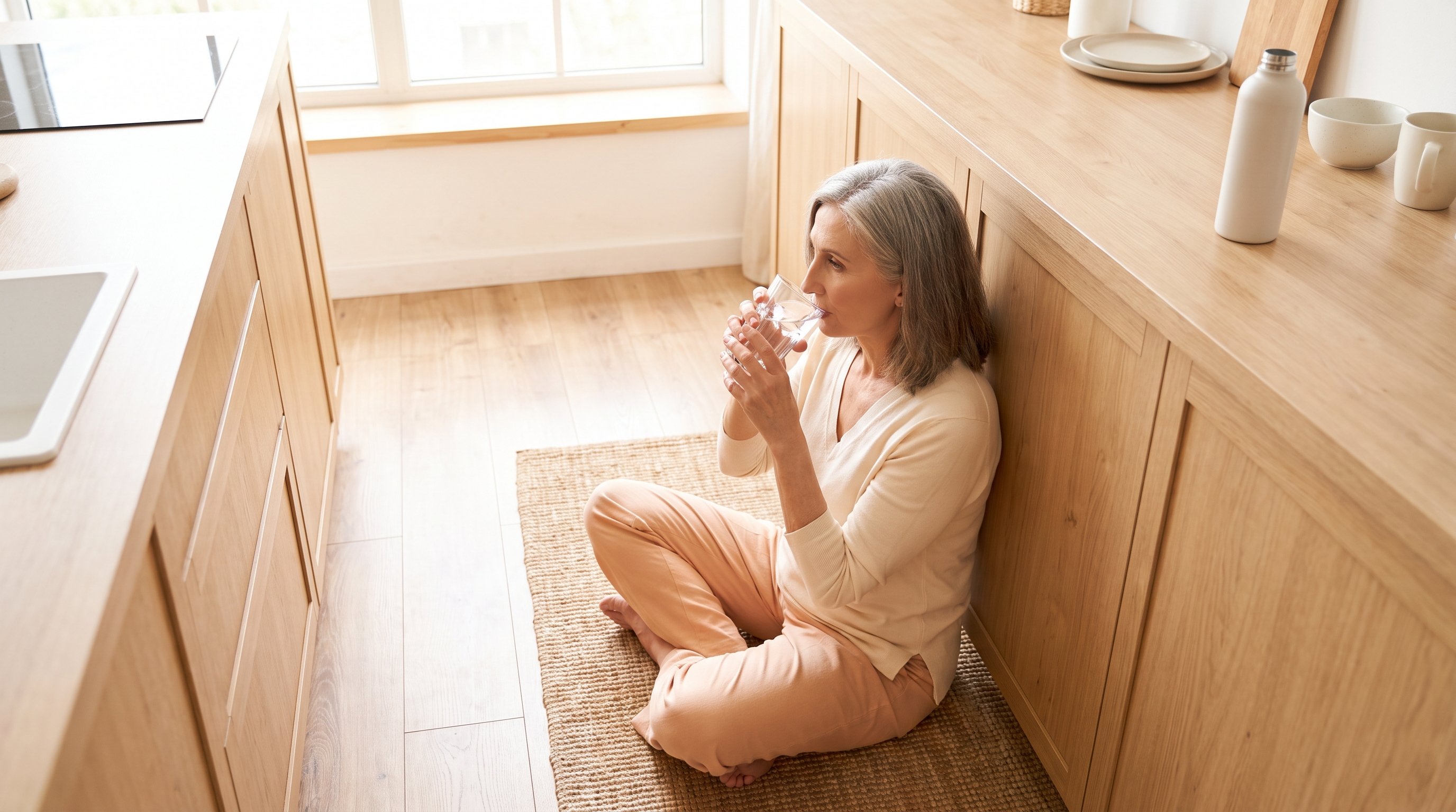 person exercising at home