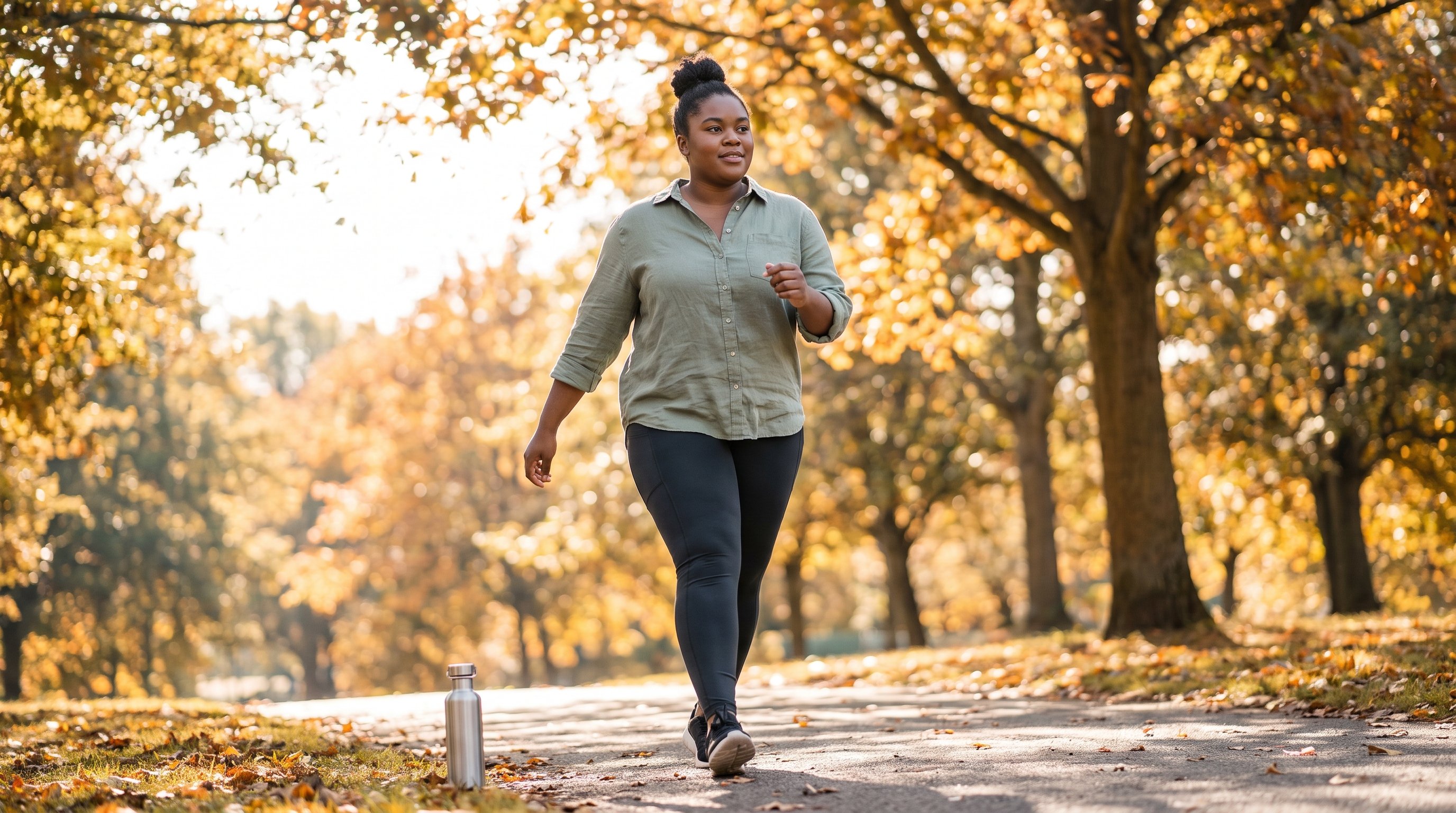 person climbing outdoor hill path at steady pace