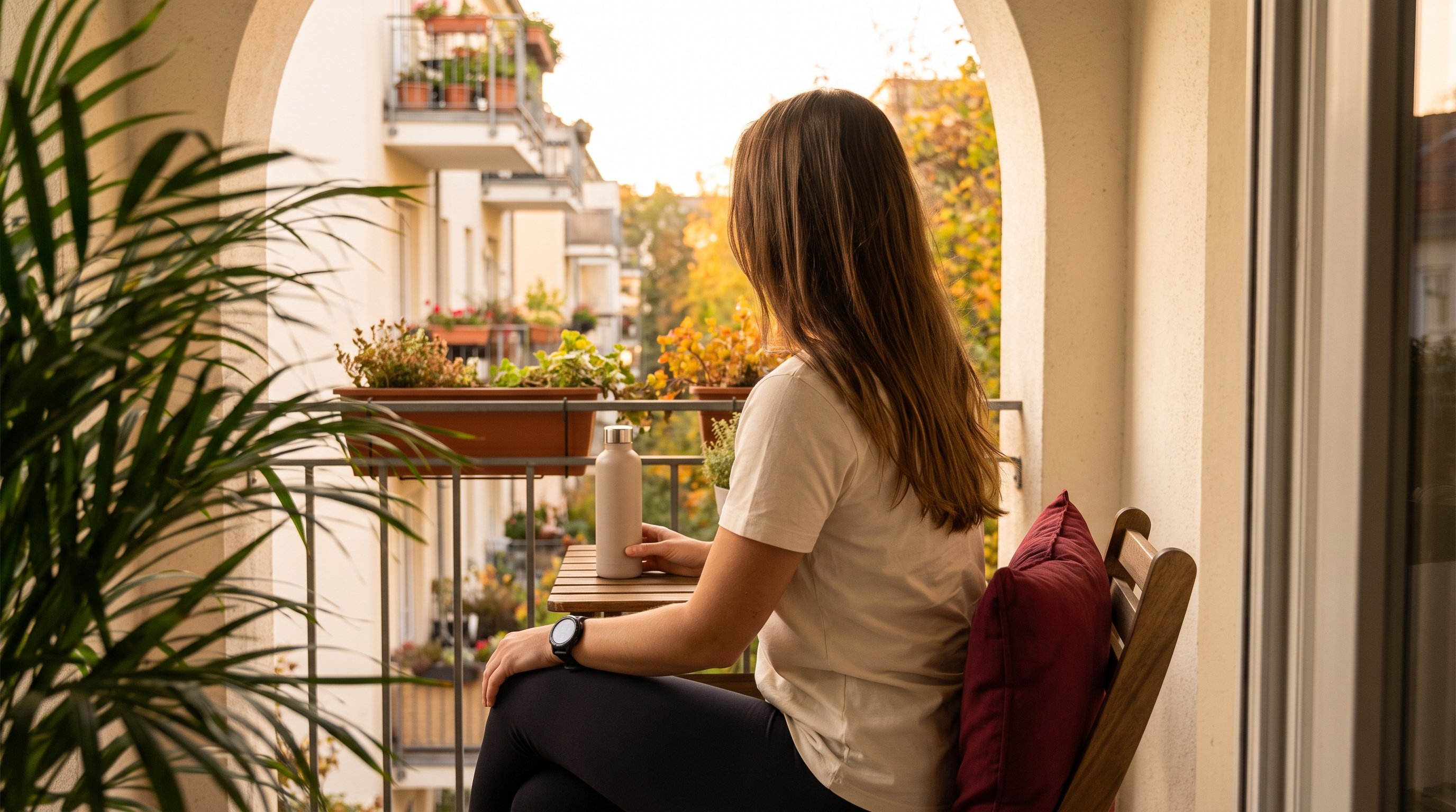 woman relaxing at home following a kegel exercise routine