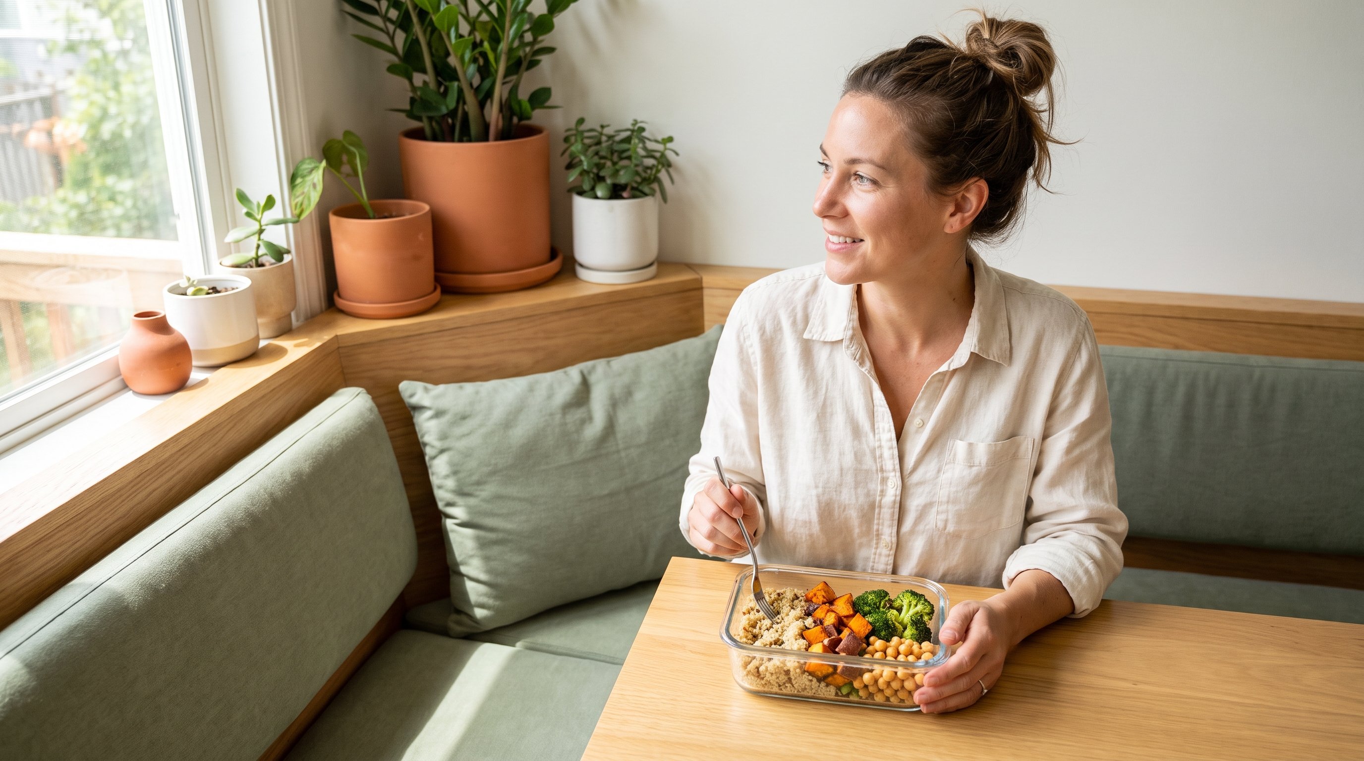 Build the week around meals you'd choose anyway, just assembled in advance.