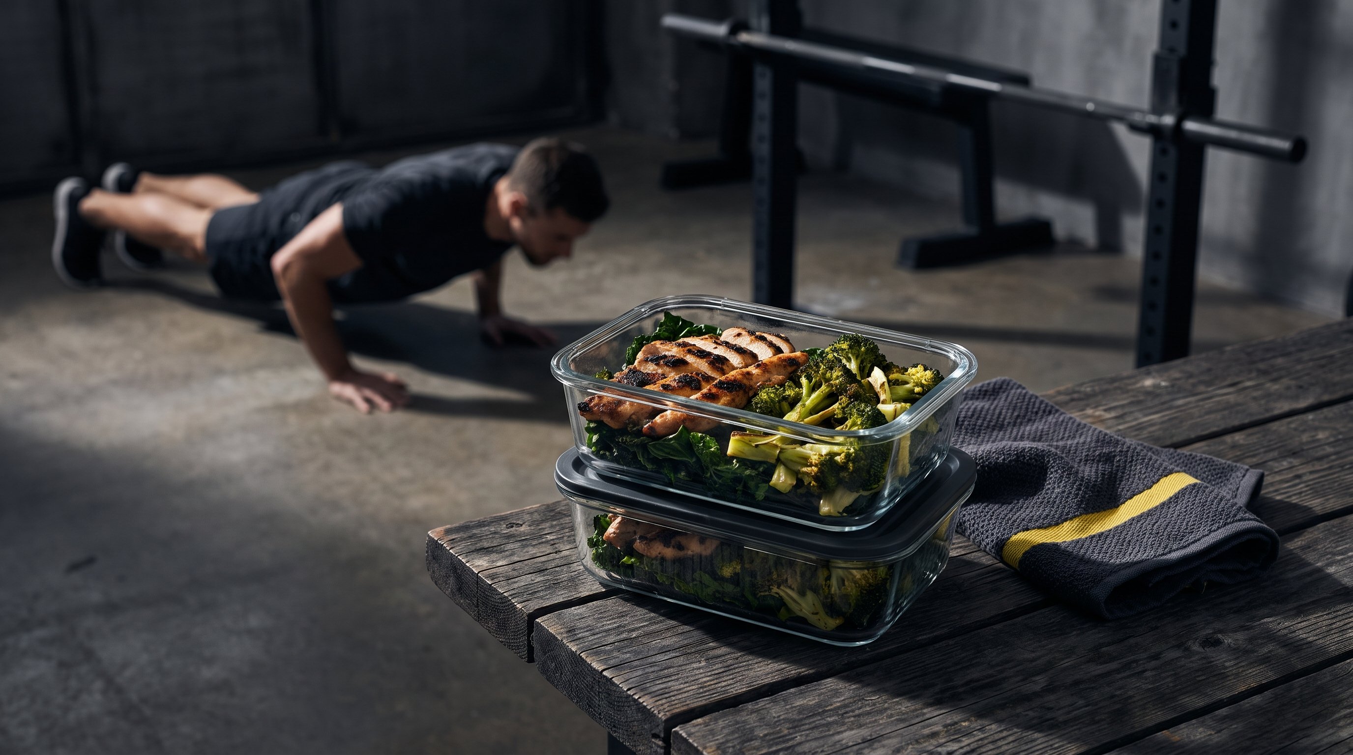 meal prep containers kitchen counter