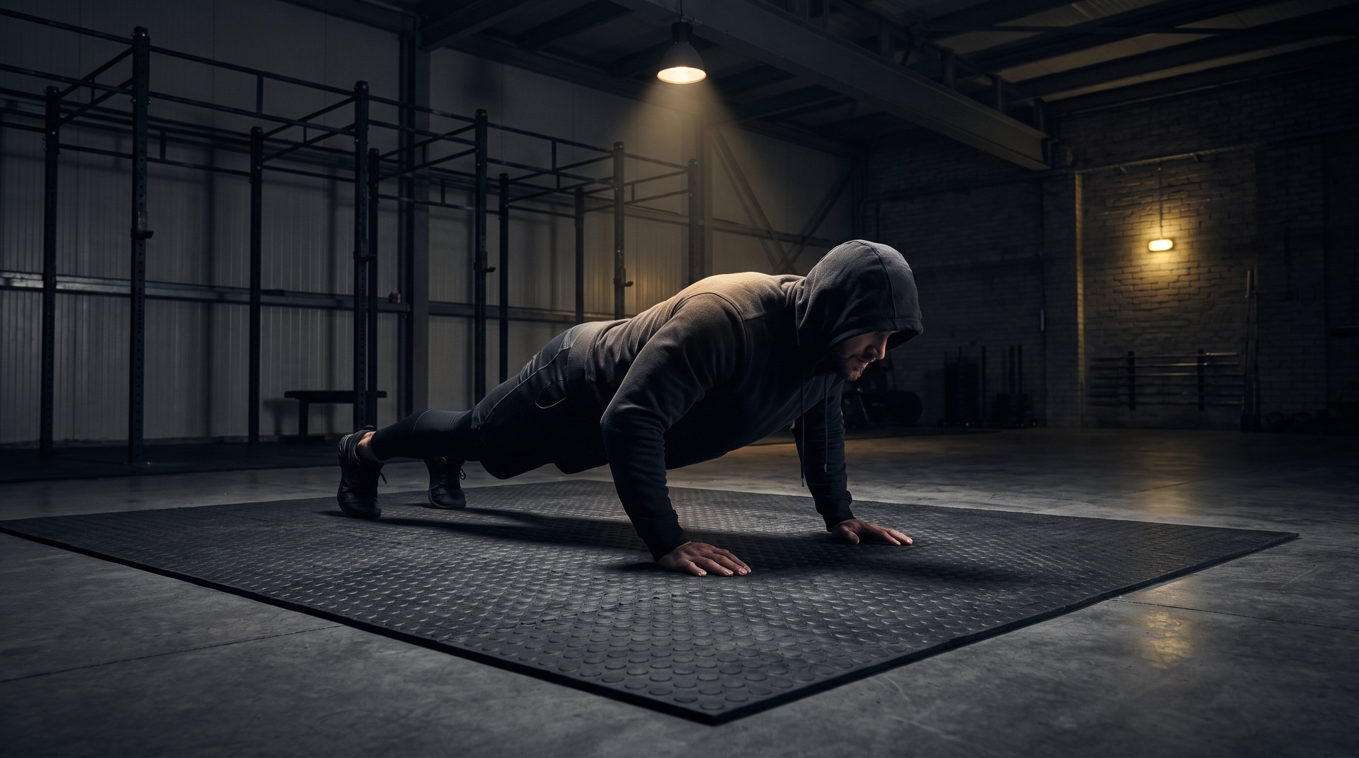 man doing push ups outdoors
