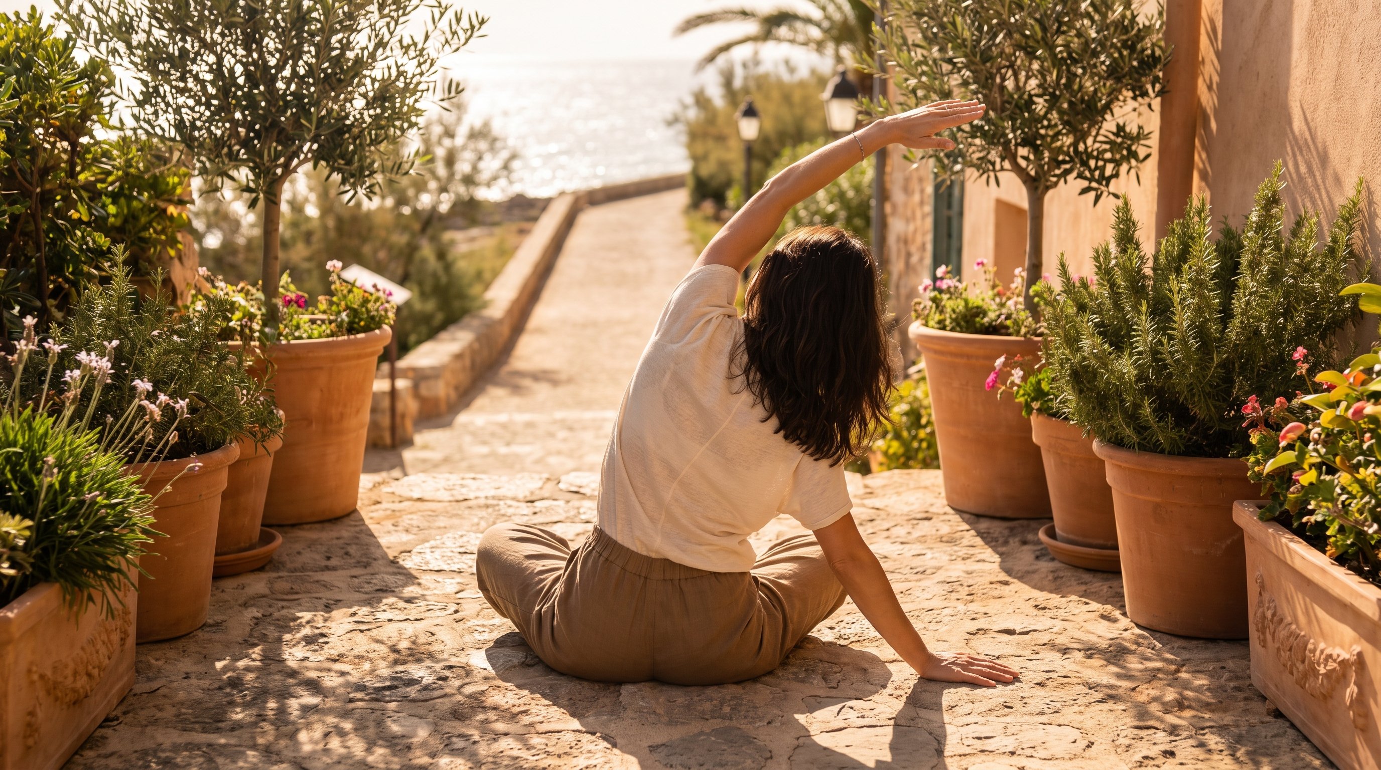 There are two separate things happening when you stretch first thing, and understanding both helps explain why the routi
