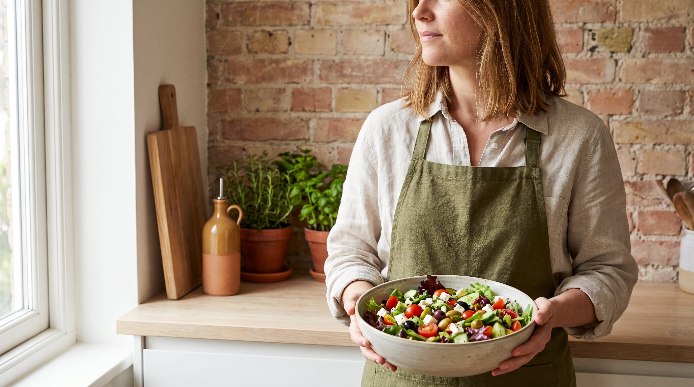person chopping vegetables on a kitchen counter