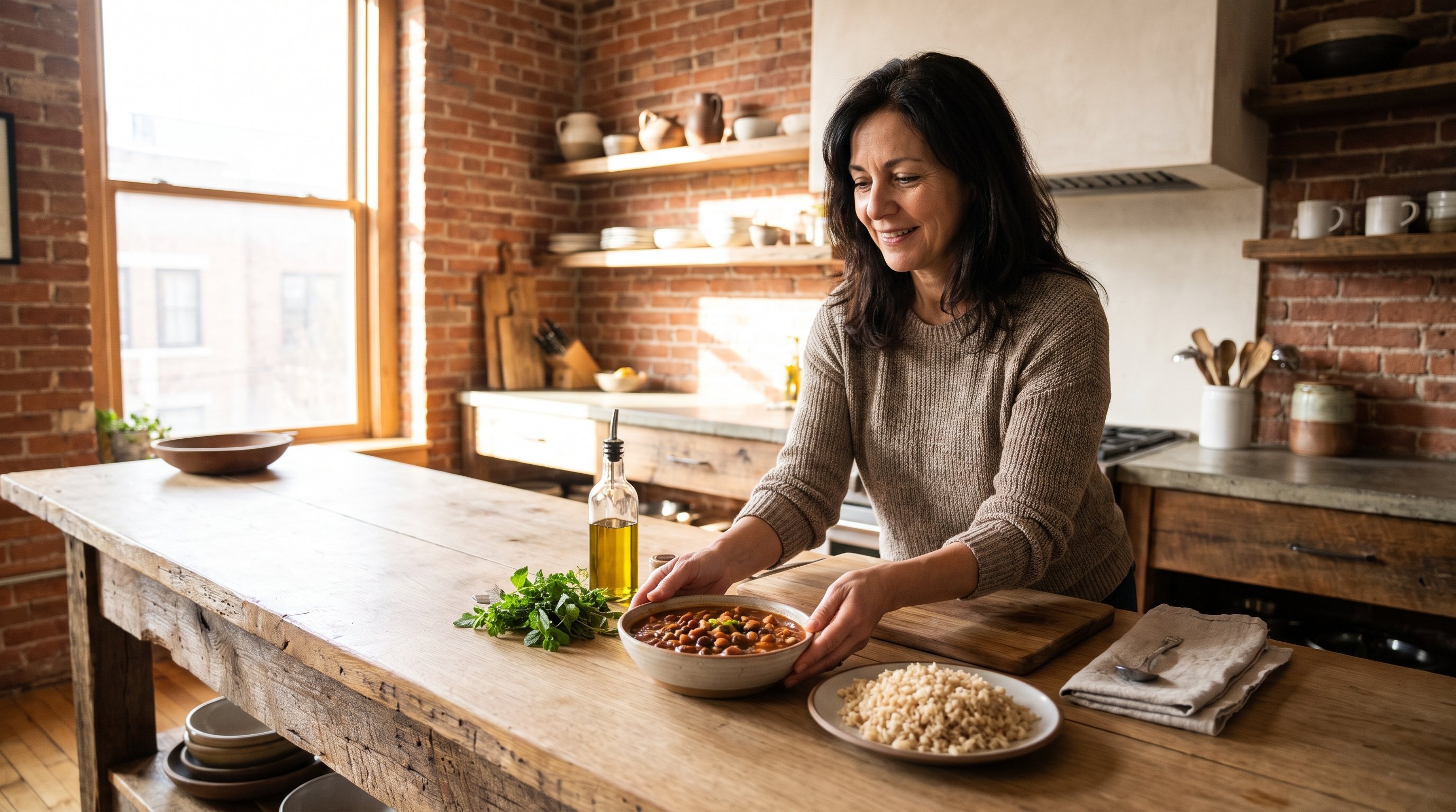 person chopping vegetables on a kitchen counter at home