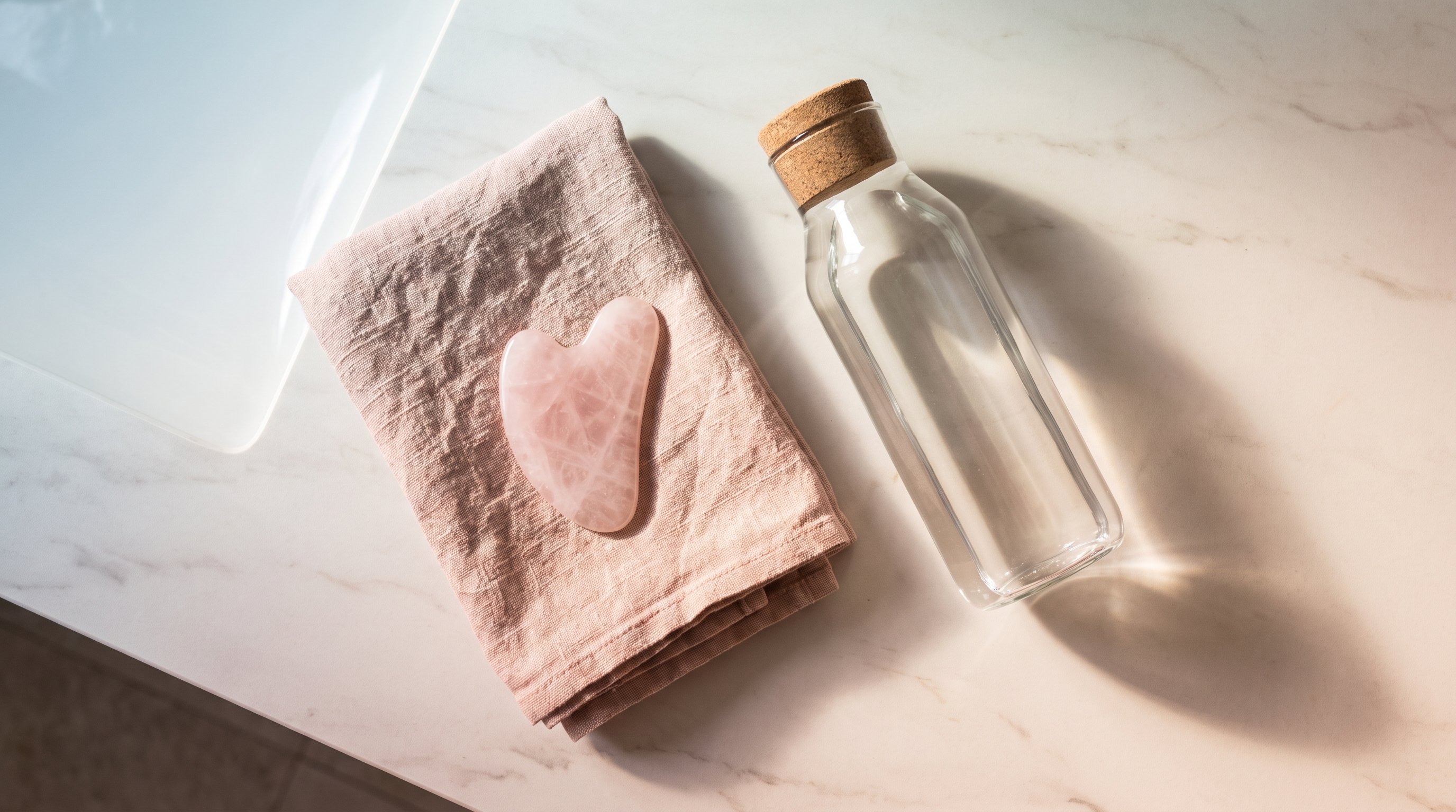hands holding gua sha tool