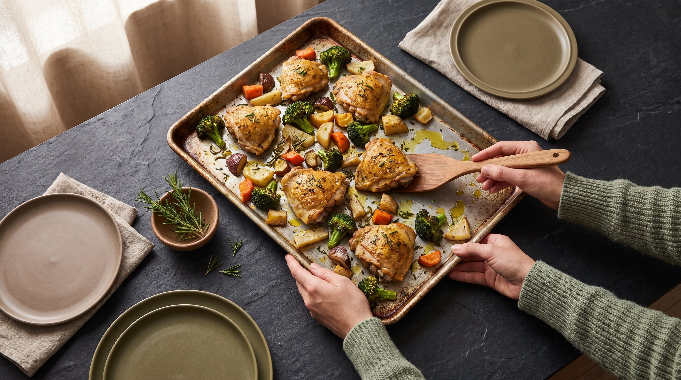 sheet pan vegetables and chicken