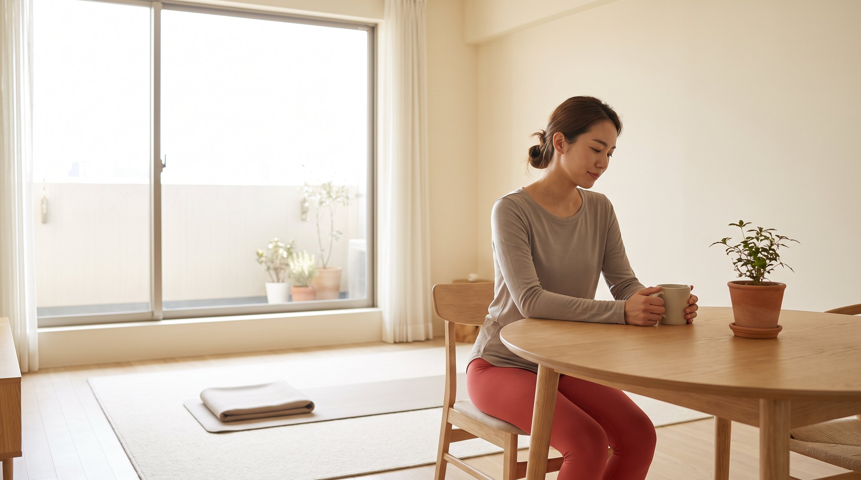person checking subscription settings on a phone at a kitchen table