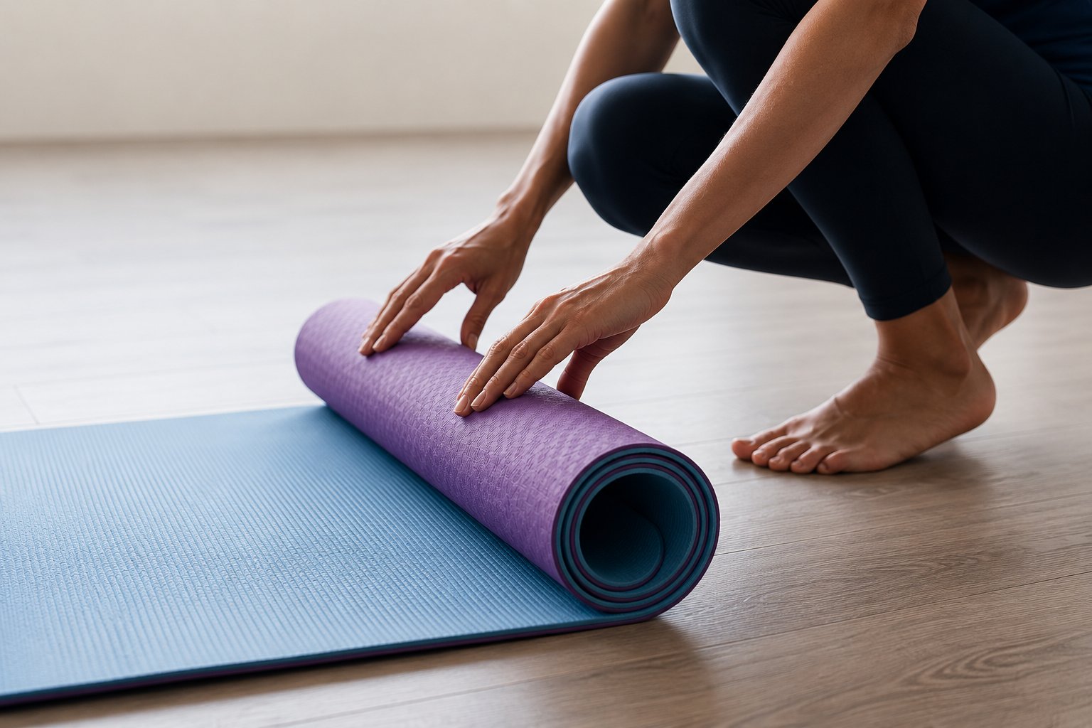 nord-pilates-girl-rolling-pilates-mat