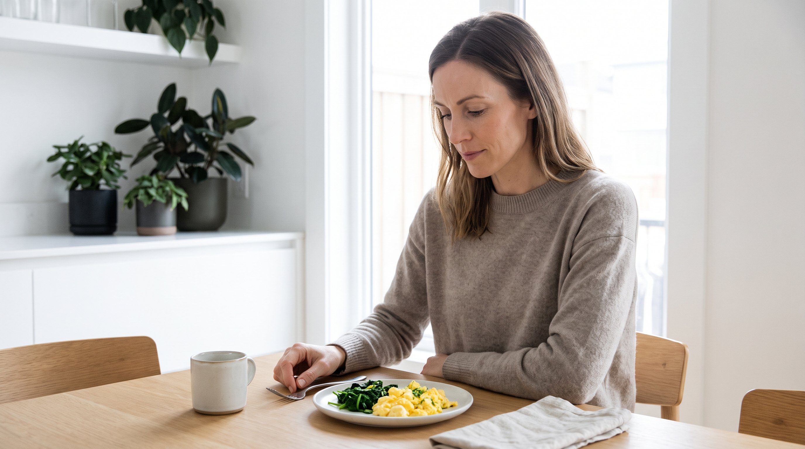 If a plate feels like too much, stop - there is no reward for finishing food your body has already told you it does not 