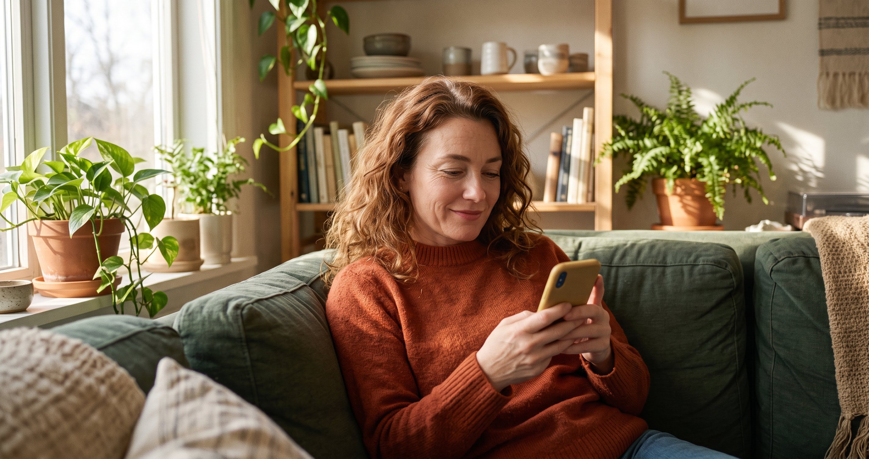 woman scrolling