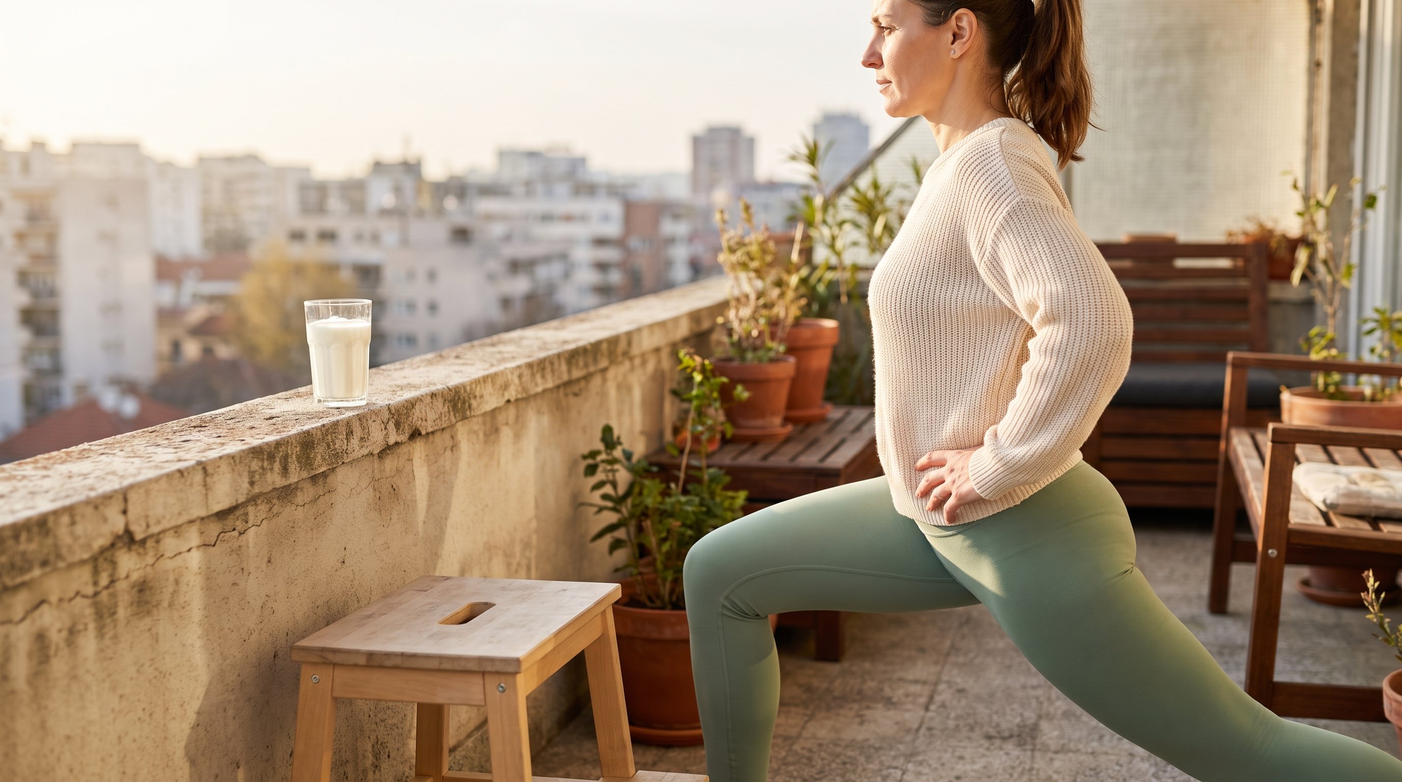 person stretching sunrise window person stretching sunrise window
