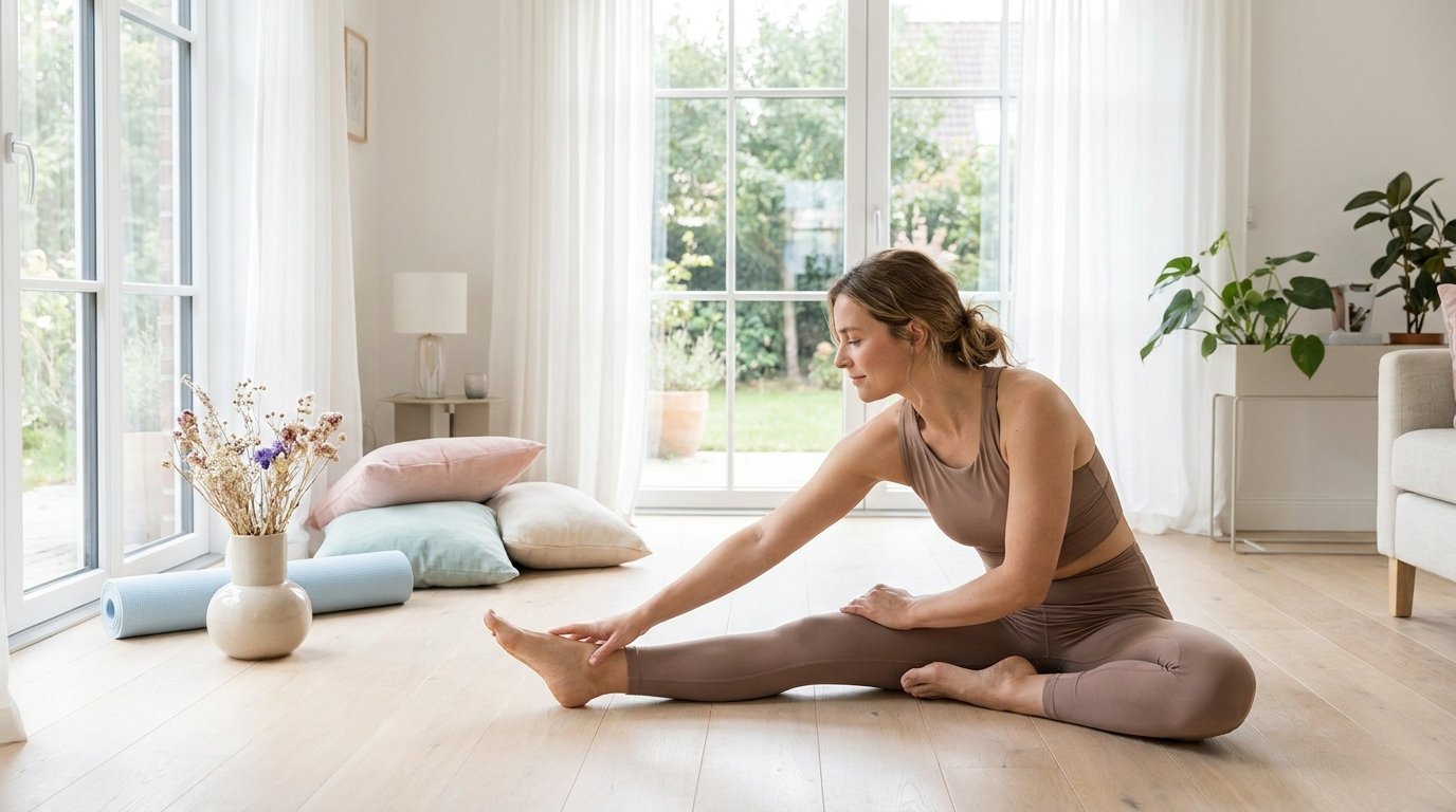 stretching living room