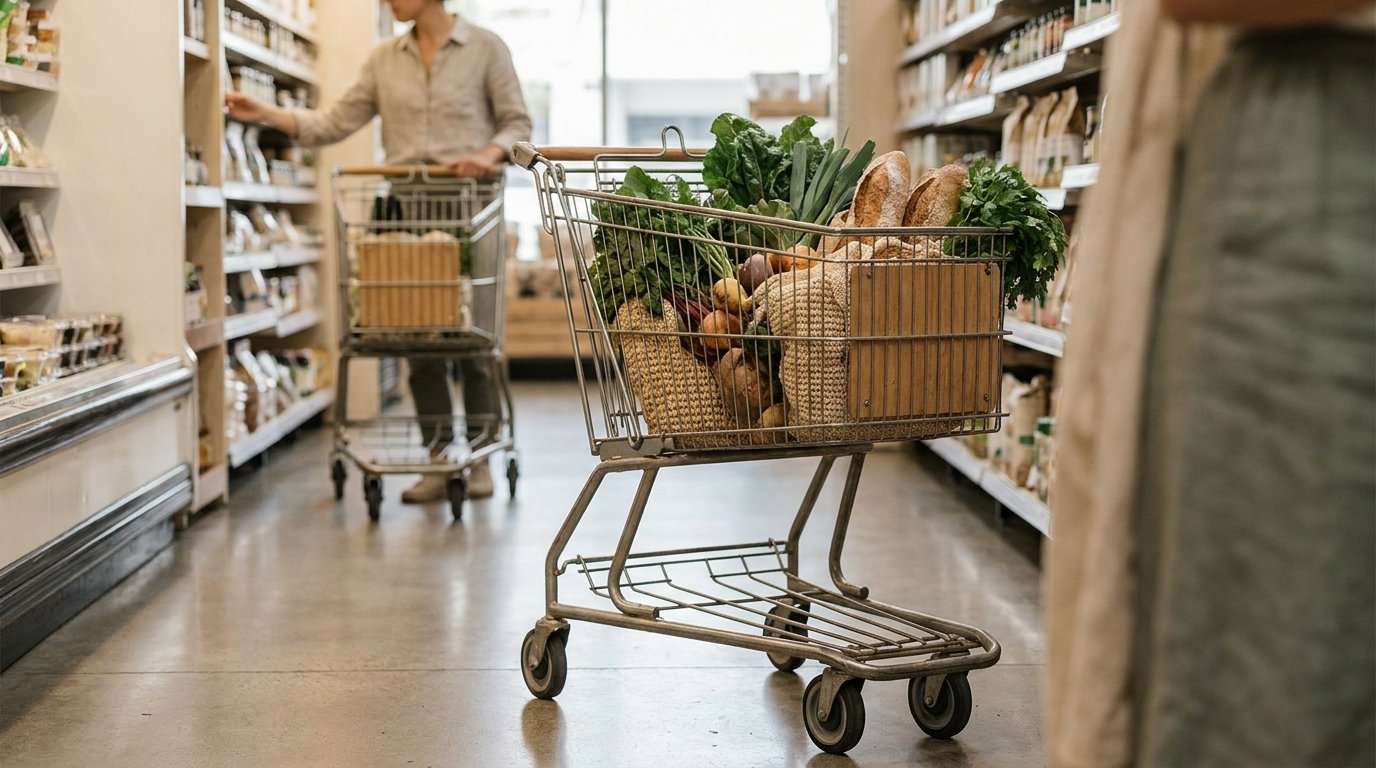 grocery aisle shopping grocery aisle shopping