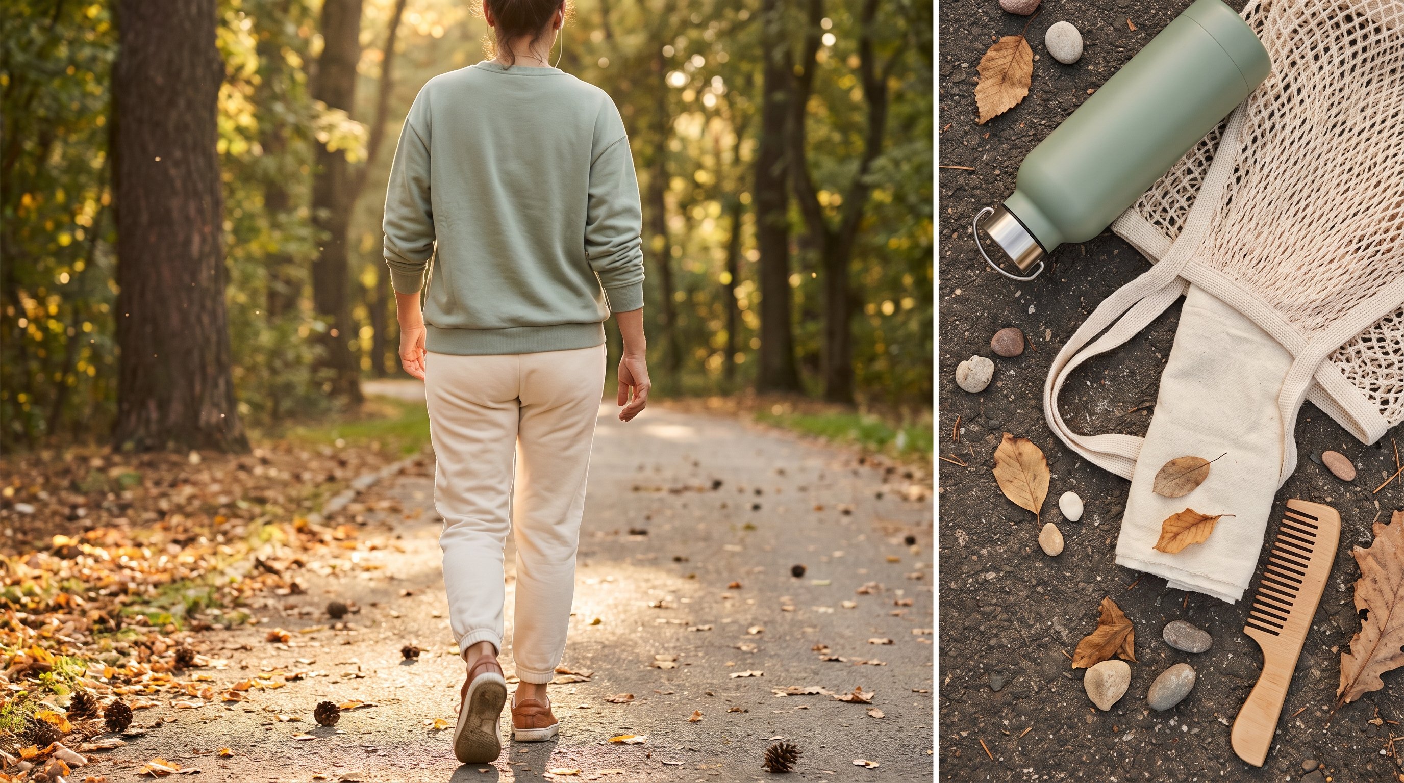 person walking outdoors path