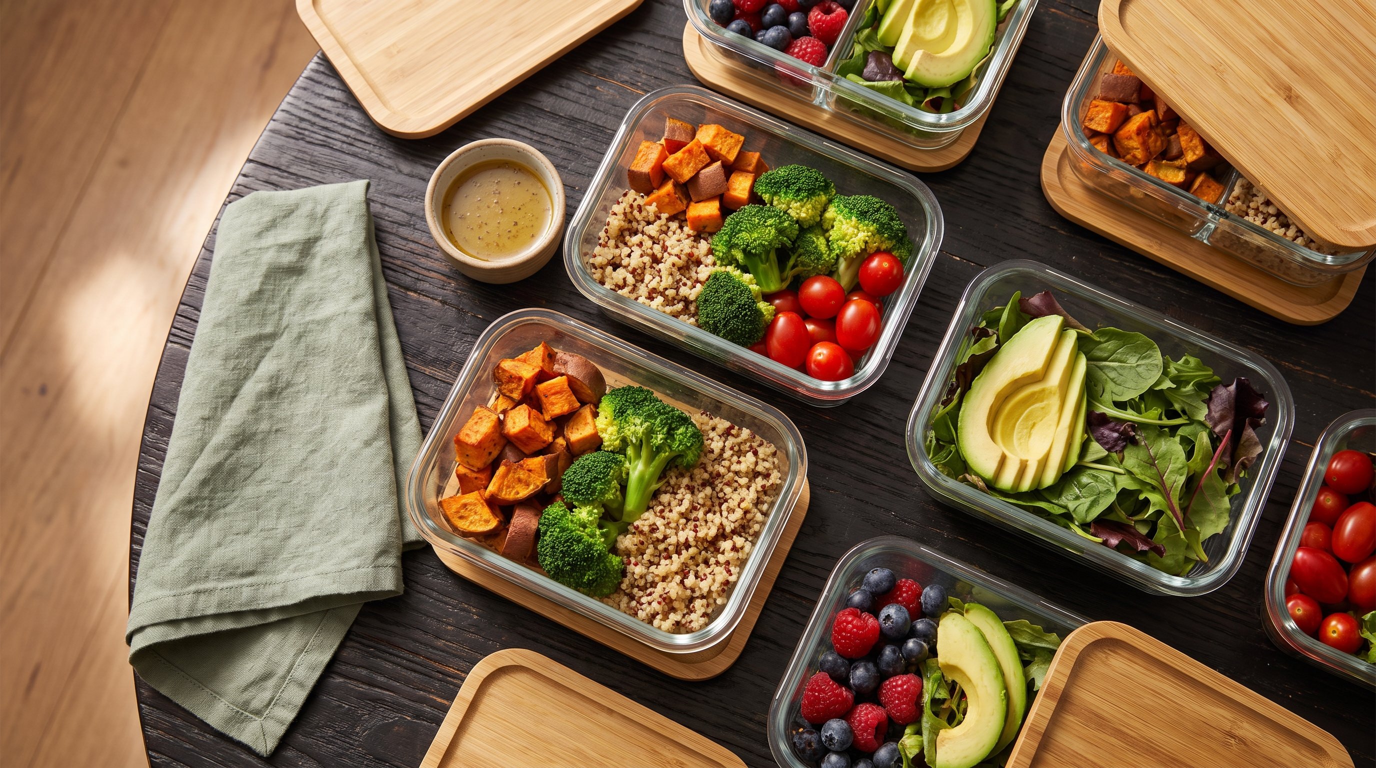 person packing lunch containers