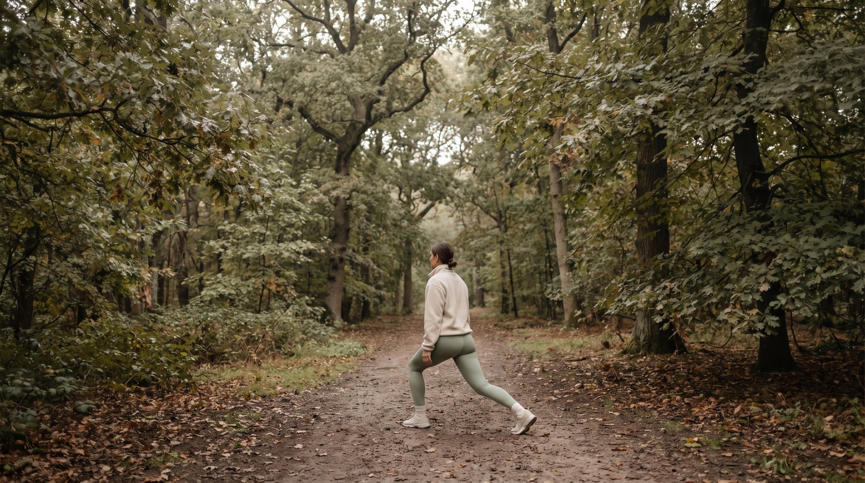 person walking outdoors morning